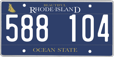 RI license plate 588104