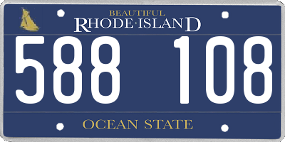 RI license plate 588108