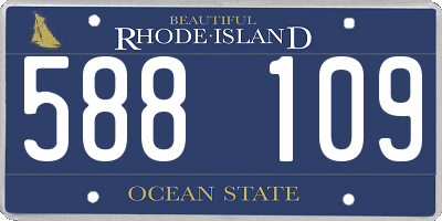 RI license plate 588109