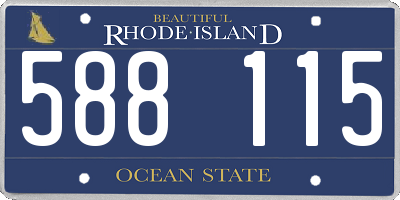 RI license plate 588115
