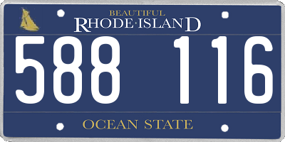 RI license plate 588116