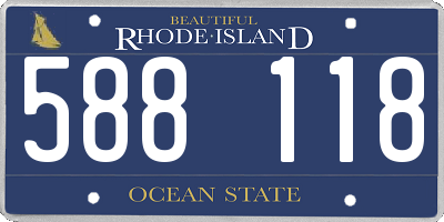RI license plate 588118