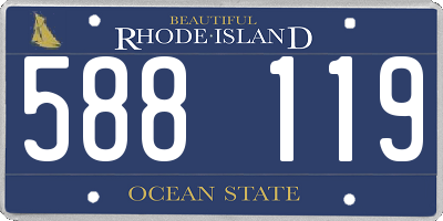 RI license plate 588119