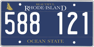 RI license plate 588121