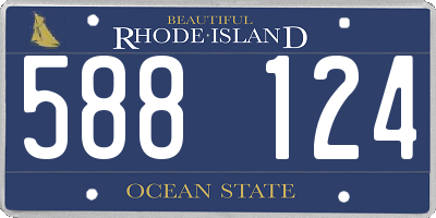 RI license plate 588124