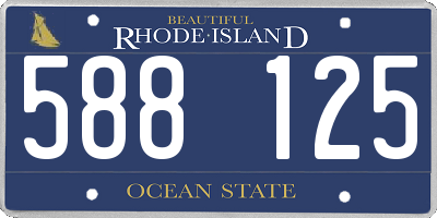 RI license plate 588125