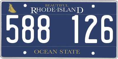 RI license plate 588126