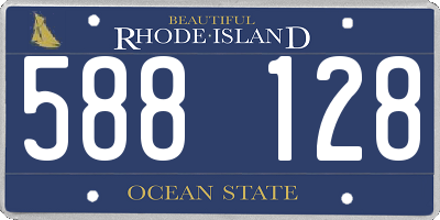RI license plate 588128
