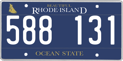 RI license plate 588131