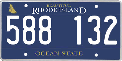 RI license plate 588132
