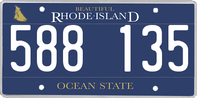 RI license plate 588135