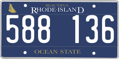 RI license plate 588136