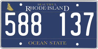 RI license plate 588137