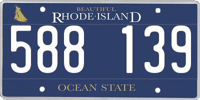 RI license plate 588139