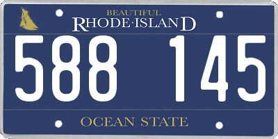 RI license plate 588145