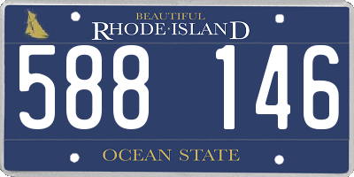 RI license plate 588146