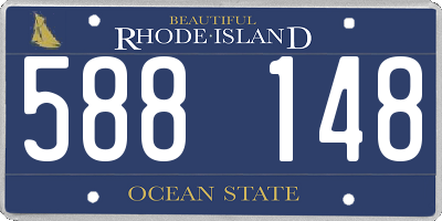 RI license plate 588148