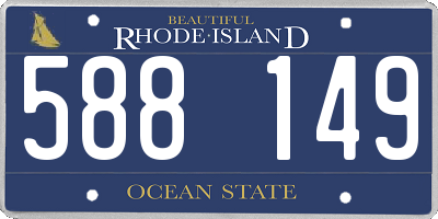 RI license plate 588149