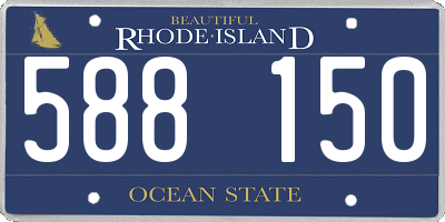 RI license plate 588150