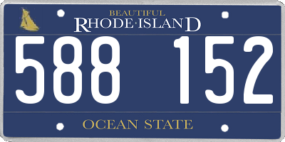 RI license plate 588152