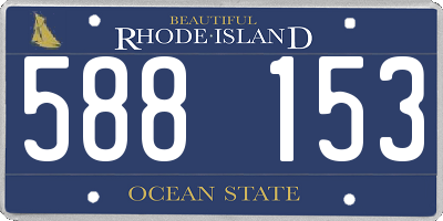 RI license plate 588153