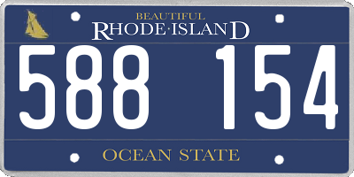 RI license plate 588154