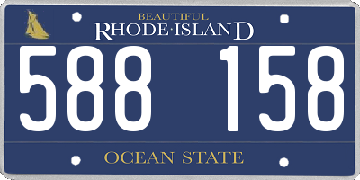 RI license plate 588158