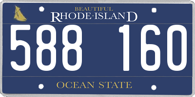 RI license plate 588160