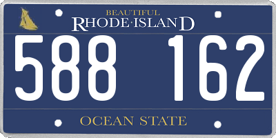 RI license plate 588162