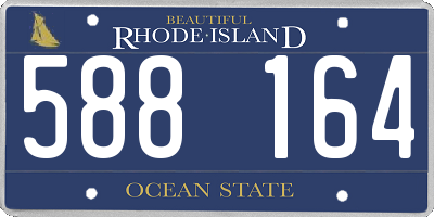 RI license plate 588164