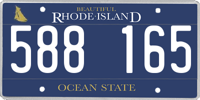 RI license plate 588165