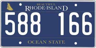 RI license plate 588166