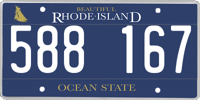 RI license plate 588167