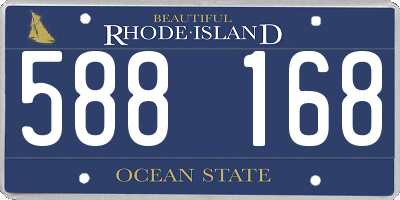RI license plate 588168