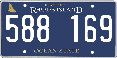 RI license plate 588169