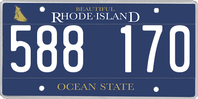 RI license plate 588170