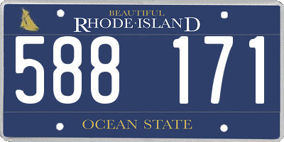 RI license plate 588171