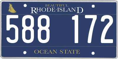 RI license plate 588172