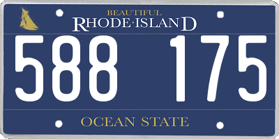 RI license plate 588175