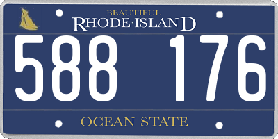 RI license plate 588176