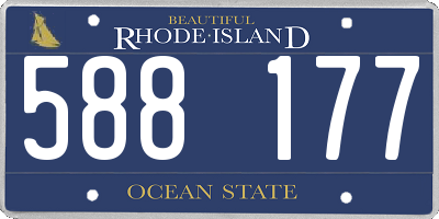 RI license plate 588177