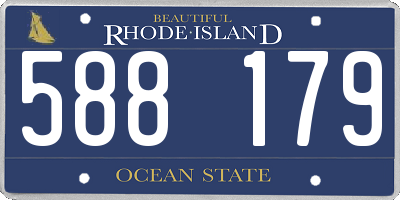 RI license plate 588179