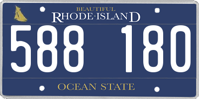 RI license plate 588180