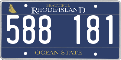 RI license plate 588181