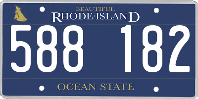 RI license plate 588182