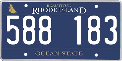 RI license plate 588183