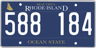 RI license plate 588184