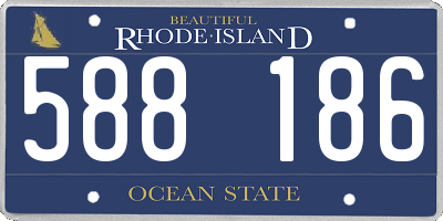 RI license plate 588186