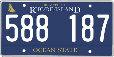 RI license plate 588187