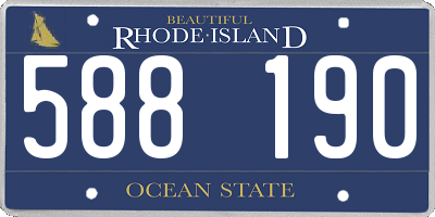 RI license plate 588190